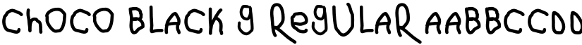 Choco Black G Regular font