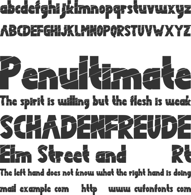 The Zander font preview