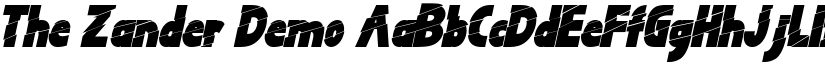 The Zander Demo font