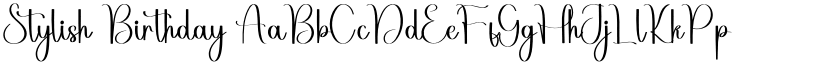 Stylish Birthday font