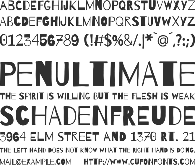 Barrio font preview