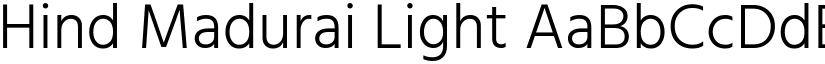 Hind Madurai Light font