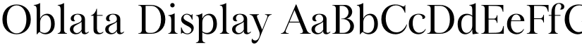 Oblata Display font