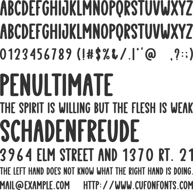 Thanks Giving font preview