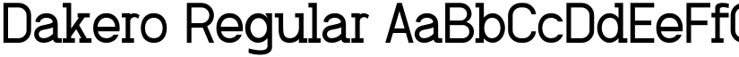 Dakero Regular font