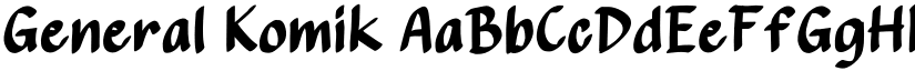 General Komik font