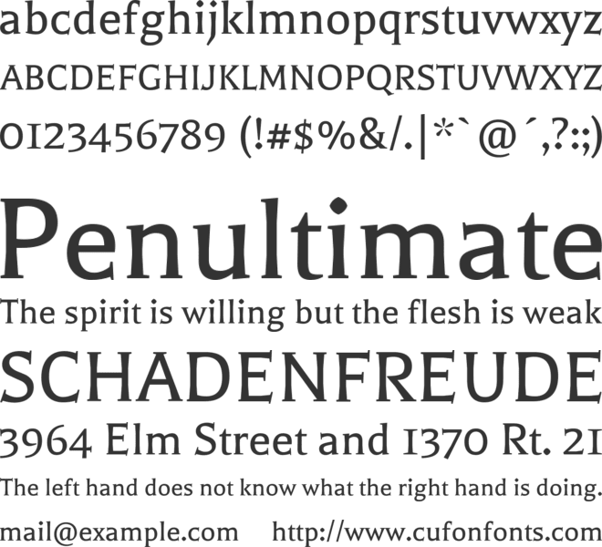 Balthazar font preview