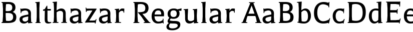 Balthazar Regular font