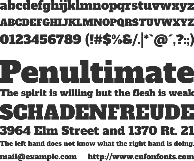 Alfa Slab One font preview