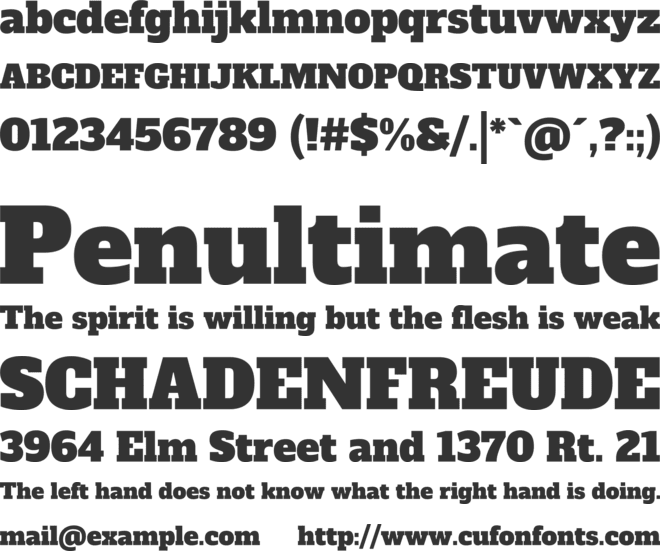 Alfa Slab One font preview