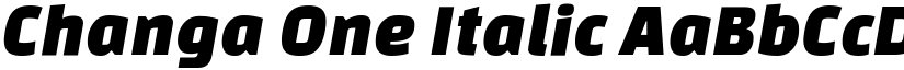 Changa One Italic font