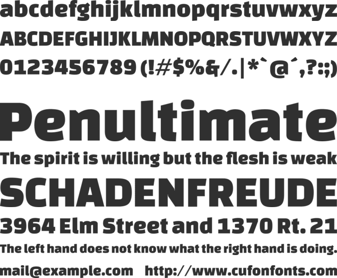 Changa One font preview
