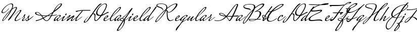 Mrs Saint Delafield Regular font