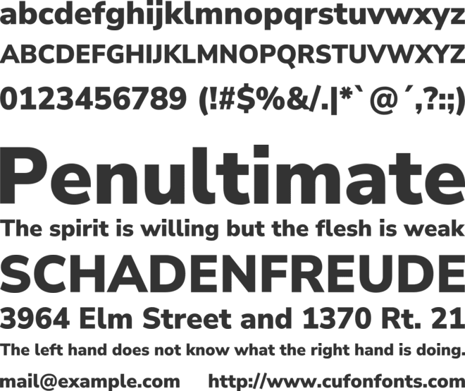 Nunito Sans font preview