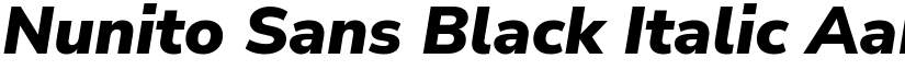 Nunito Sans Black Italic font