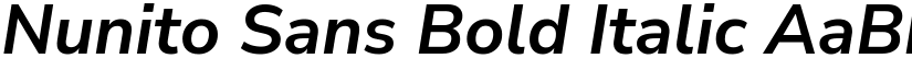 Nunito Sans Bold Italic font