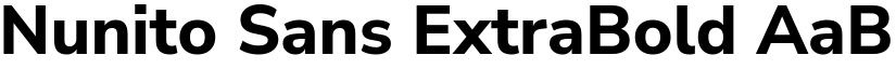 Nunito Sans ExtraBold font