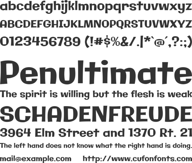 Galindo font preview