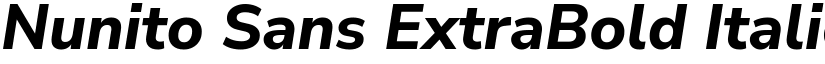 Nunito Sans ExtraBold Italic font