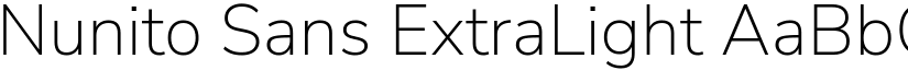 Nunito Sans ExtraLight font