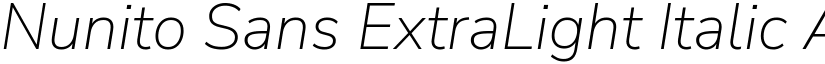 Nunito Sans ExtraLight Italic font