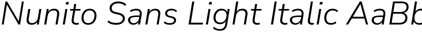 Nunito Sans Light Italic font