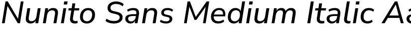 Nunito Sans Medium Italic font
