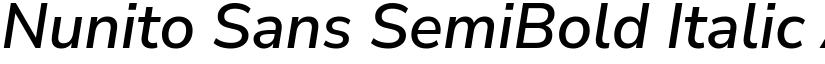 Nunito Sans SemiBold Italic font