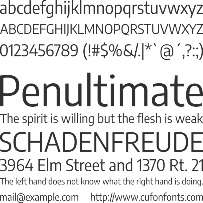 Encode Sans Semi Condensed font preview