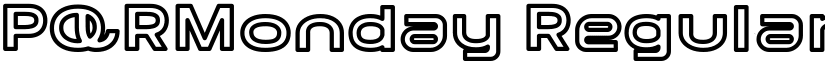 PQRMonday Regular font