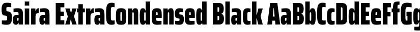 Saira ExtraCondensed Black font