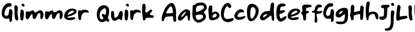 Glimmer Quirk font