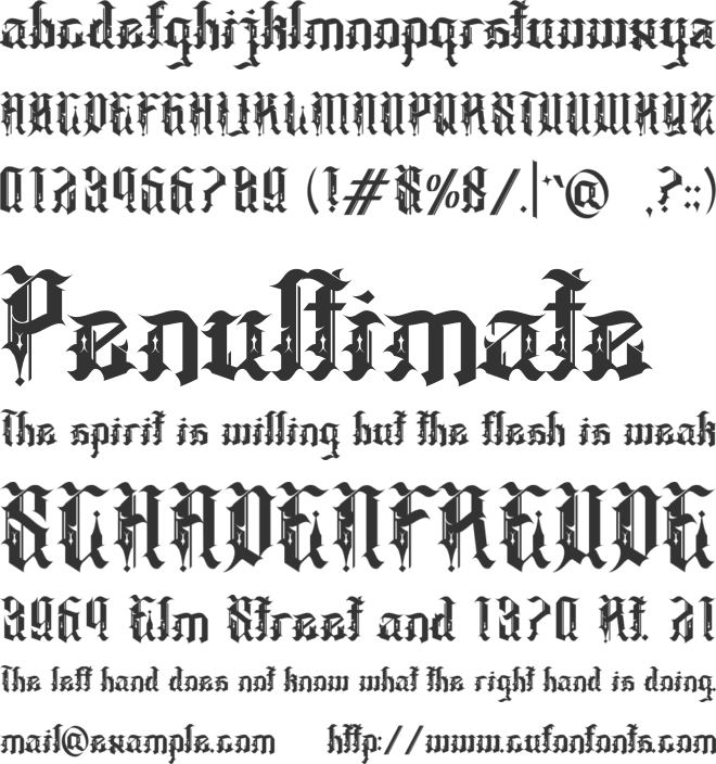 Mifrotha font preview
