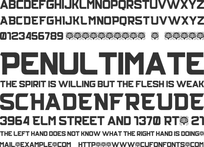 Gardion font preview