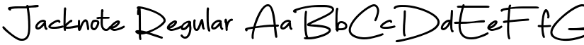 Jacknote Regular font
