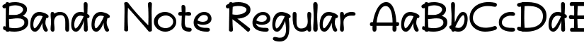 Banda Note Regular font