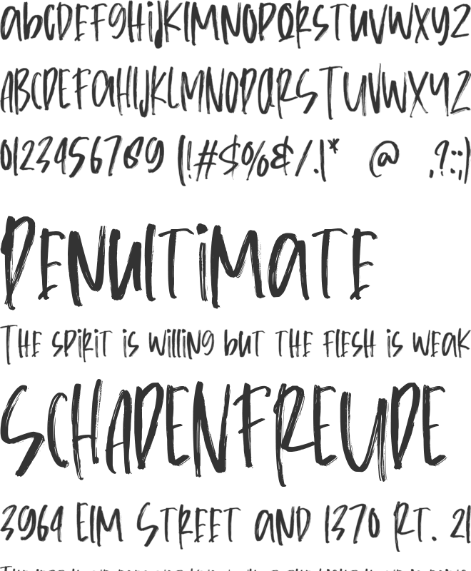 Russed font preview