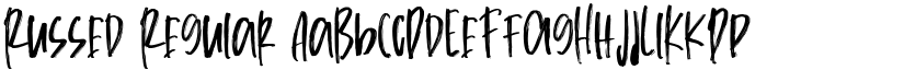 Russed Regular font