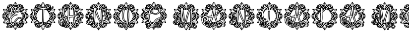 Ethnic Mandala Monogram font