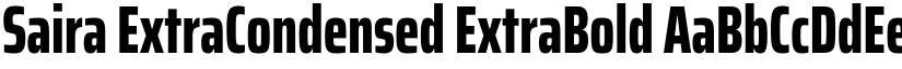 Saira ExtraCondensed ExtraBold font