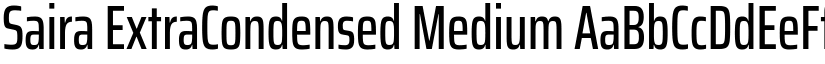 Saira ExtraCondensed Medium font