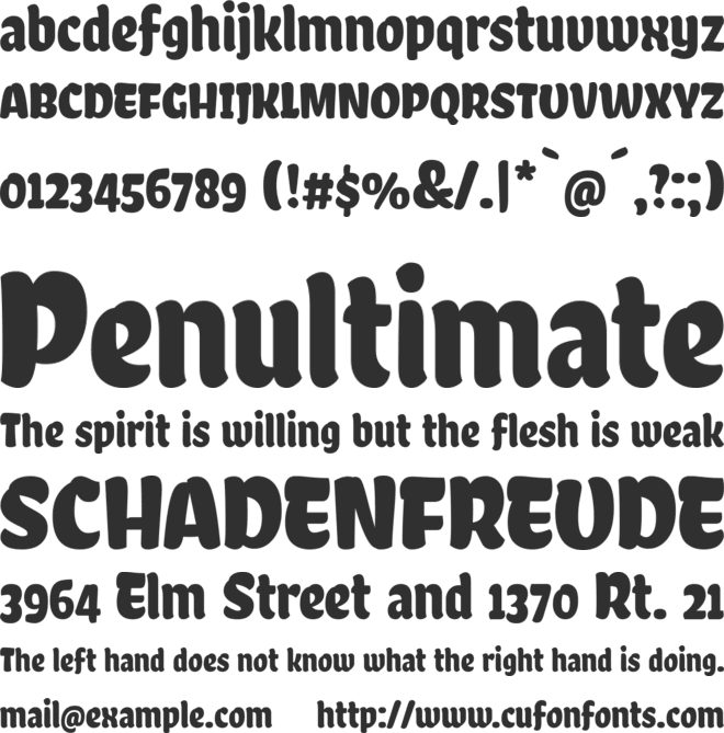 Chela One font preview