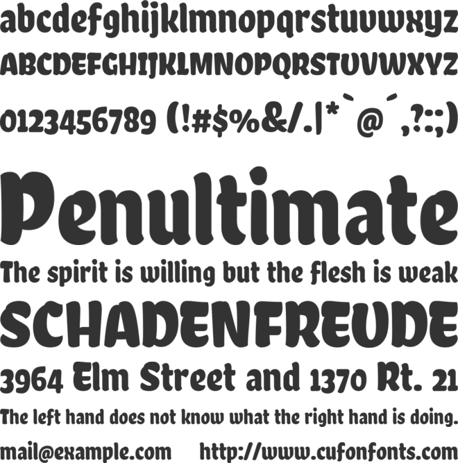 Chela One font preview