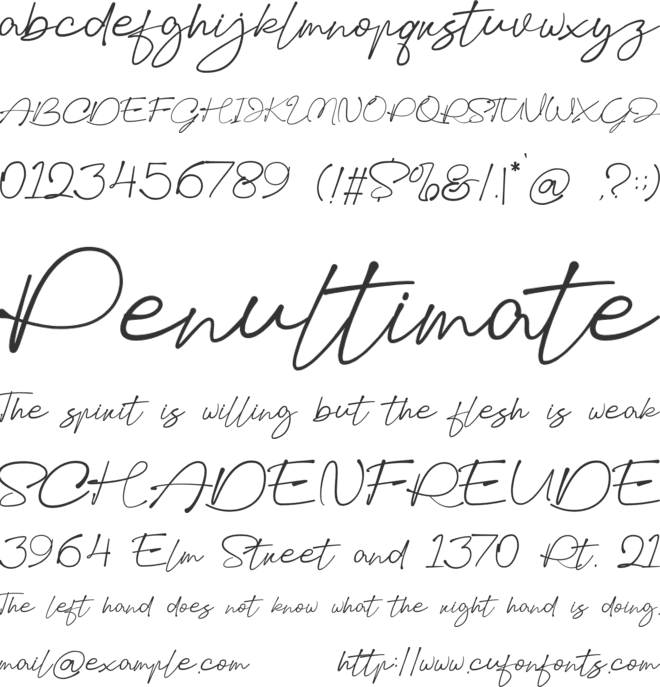 Sandrika font preview