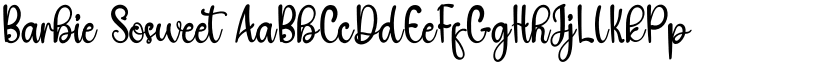 Barbie Sosweet font