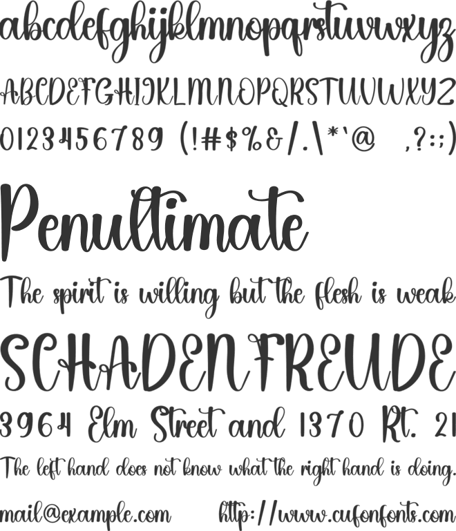 Happy Family font preview
