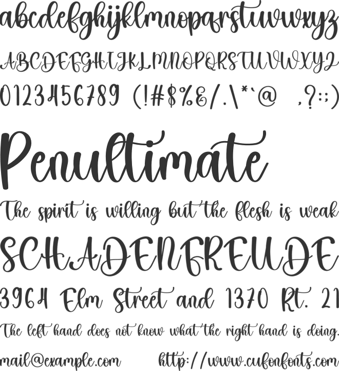 Sweet Coffee font preview