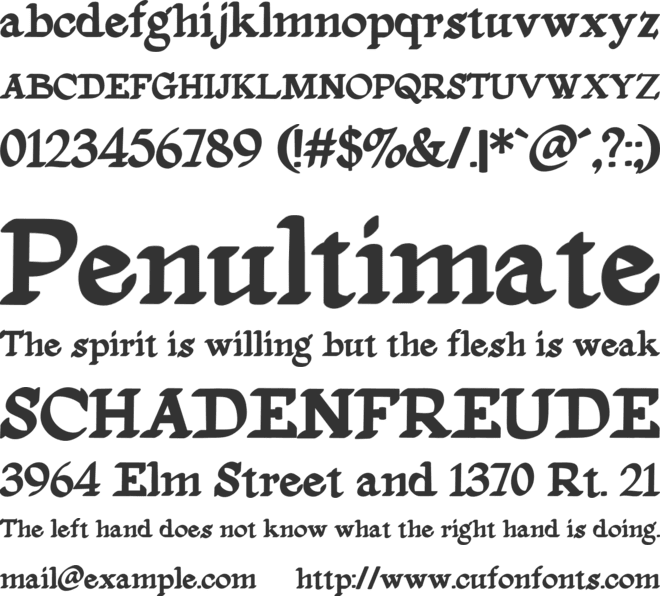 SLAB GRAB font preview