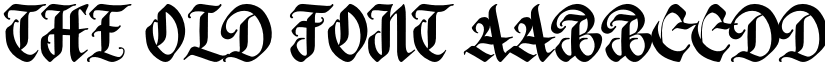 THE OLD FONT font