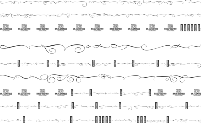 Daisybud Decorations PERSONAL font preview
